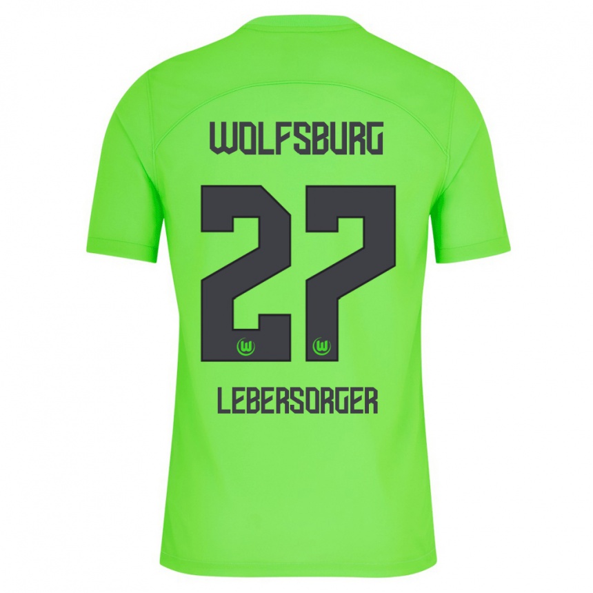 Hombre Fútbol Camiseta Kevin Lebersorger #27 Verde 1ª Equipación 2023/24