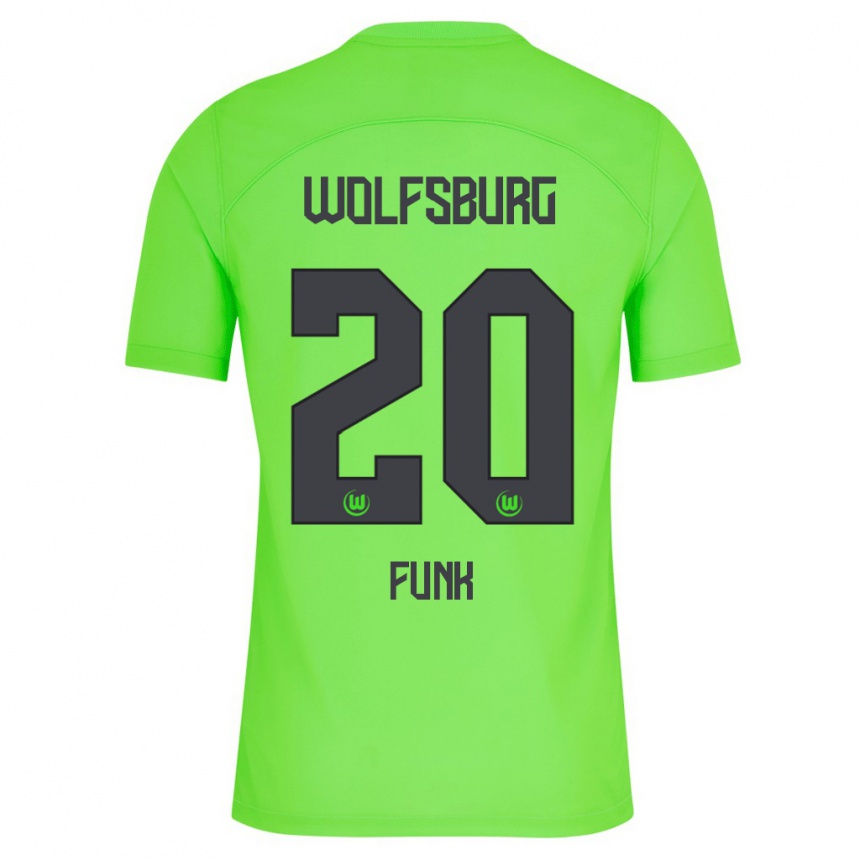 Hombre Fútbol Camiseta Jonah Funk #20 Verde 1ª Equipación 2023/24