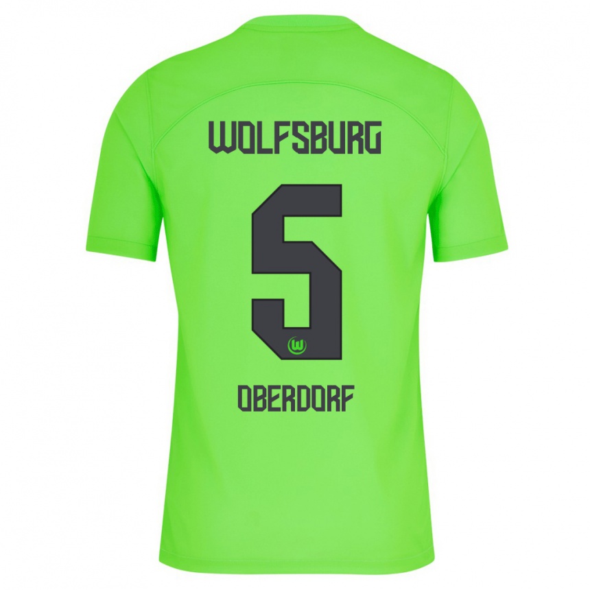 Hombre Fútbol Camiseta Lena Oberdorf #5 Verde 1ª Equipación 2023/24