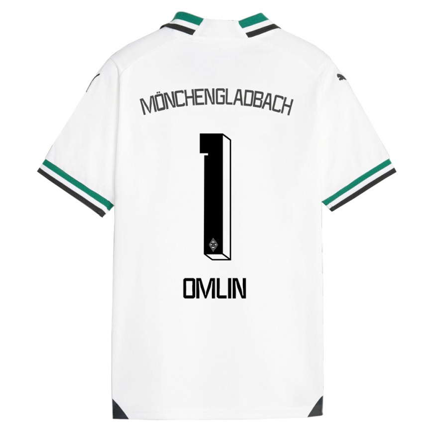 Hombre Fútbol Camiseta Jonas Omlin #1 Blanco Verde 1ª Equipación 2023/24