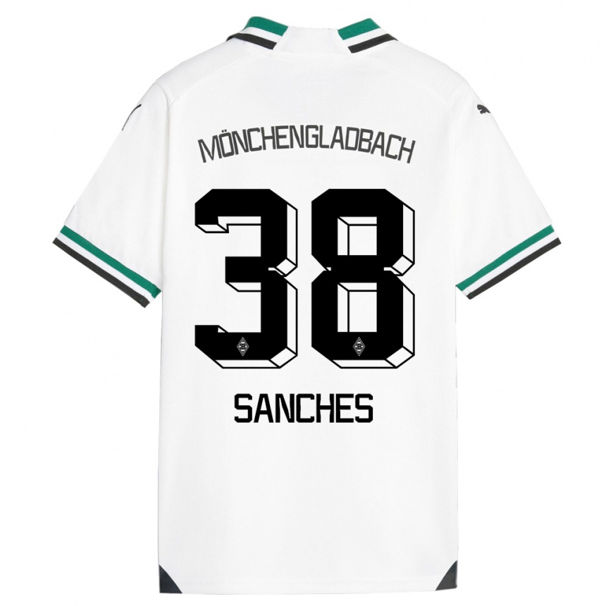 Hombre Fútbol Camiseta Yvandro Borges Sanches #38 Blanco Verde 1ª Equipación 2023/24