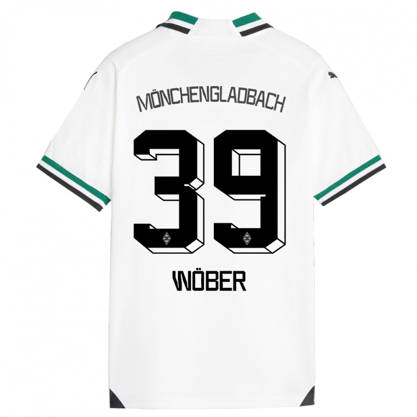 Hombre Fútbol Camiseta Maximilian Wöber #39 Blanco Verde 1ª Equipación 2023/24