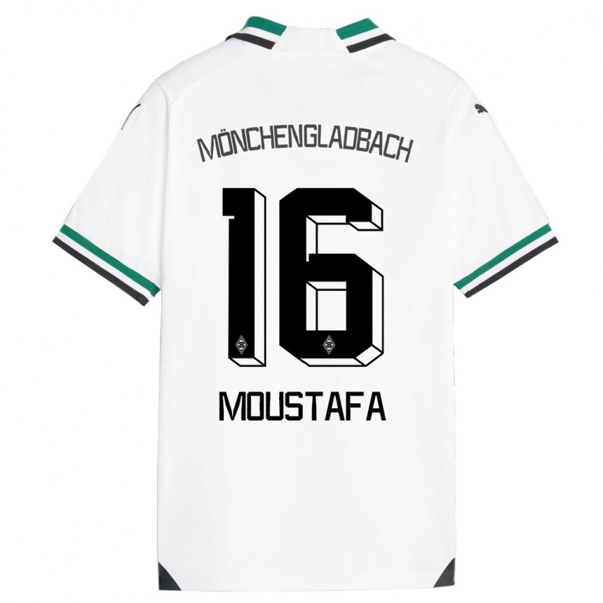 Hombre Fútbol Camiseta Moustafa Ashraf Moustafa #16 Blanco Verde 1ª Equipación 2023/24