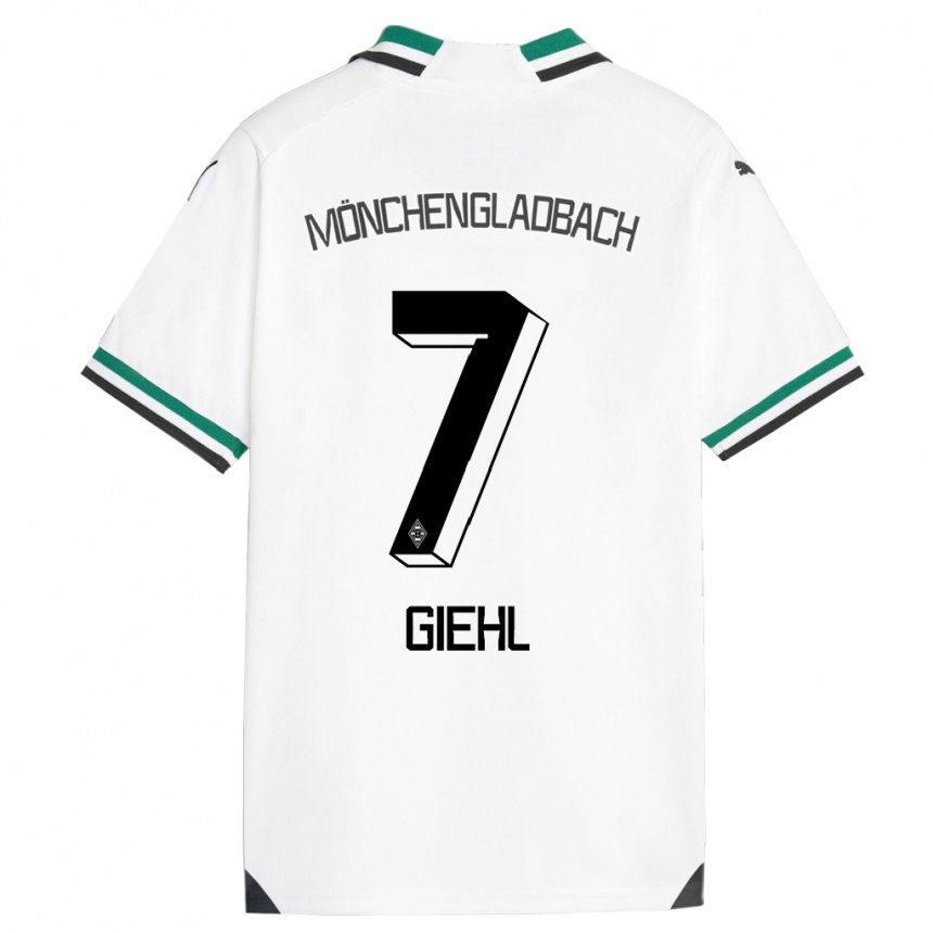 Hombre Fútbol Camiseta Madita Giehl #7 Blanco Verde 1ª Equipación 2023/24