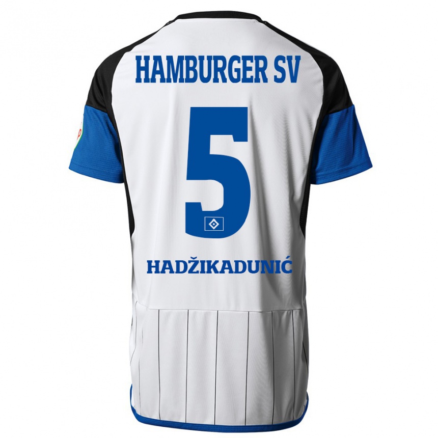 Hombre Fútbol Camiseta Dennis Hadzikadunic #5 Blanco 1ª Equipación 2023/24