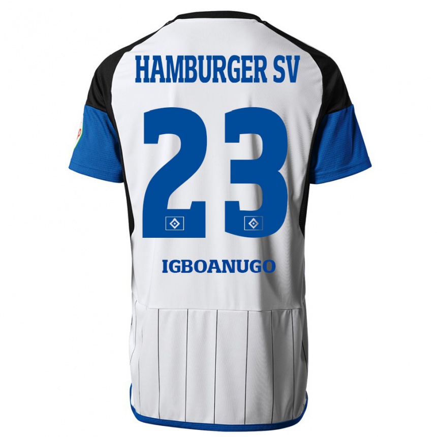 Hombre Fútbol Camiseta David Igboanugo #23 Blanco 1ª Equipación 2023/24