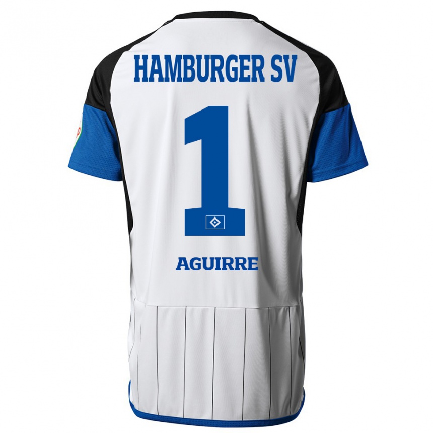 Hombre Fútbol Camiseta José Aguirre #1 Blanco 1ª Equipación 2023/24