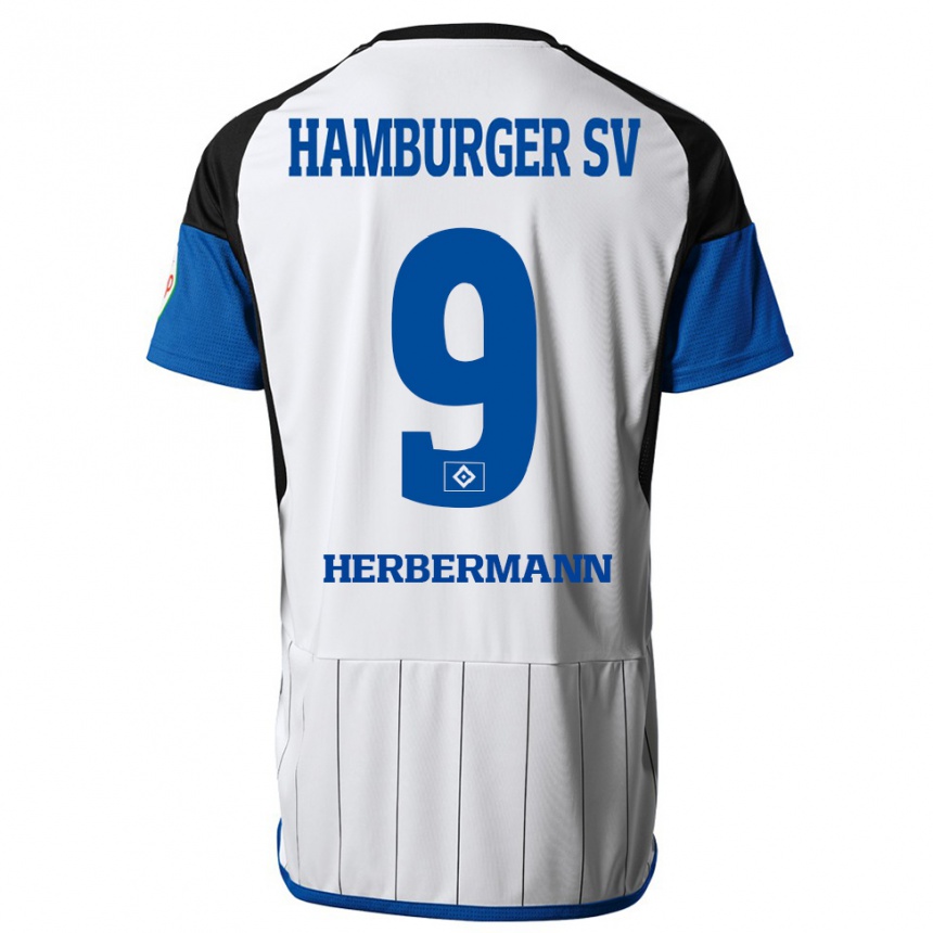 Hombre Fútbol Camiseta Kevin Herbermann #9 Blanco 1ª Equipación 2023/24