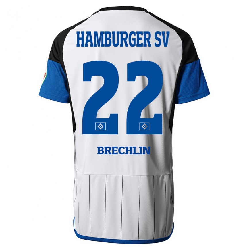 Hombre Fútbol Camiseta Bjarne Brechlin #22 Blanco 1ª Equipación 2023/24