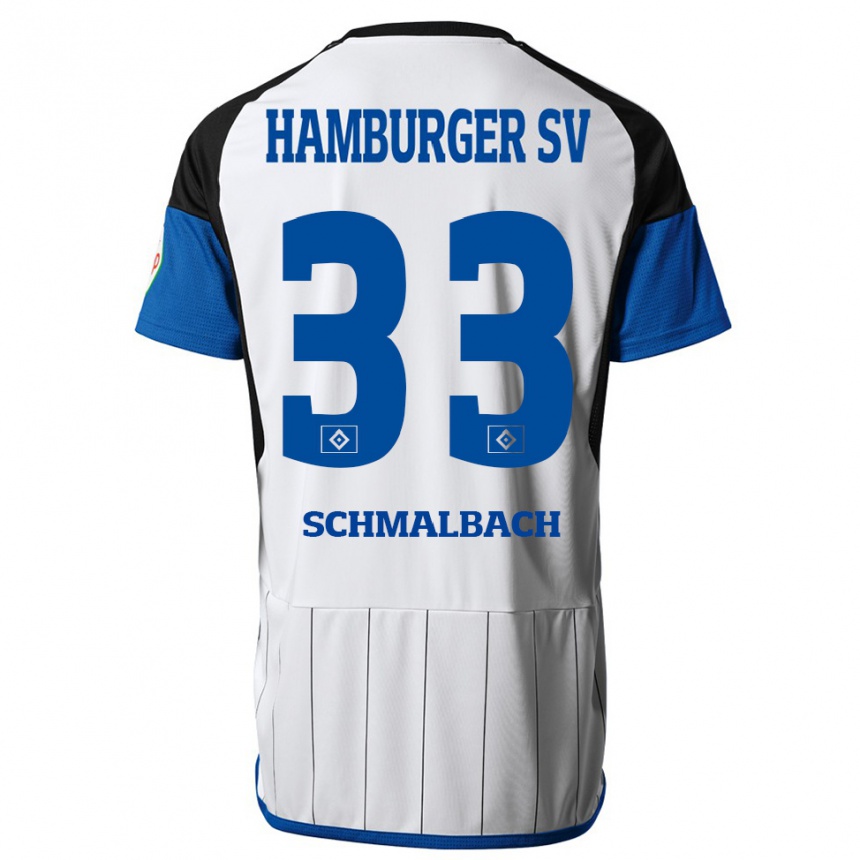 Hombre Fútbol Camiseta Sebastian Schmalbach #33 Blanco 1ª Equipación 2023/24