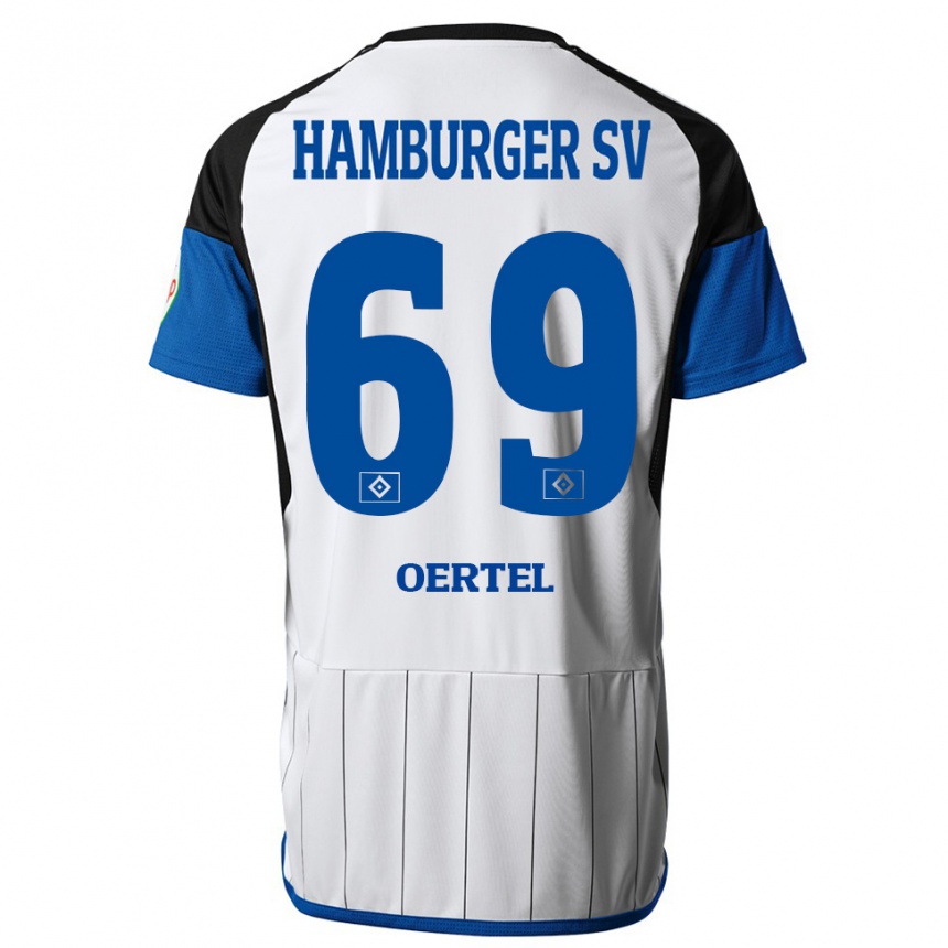 Hombre Fútbol Camiseta Jan Oertel #69 Blanco 1ª Equipación 2023/24