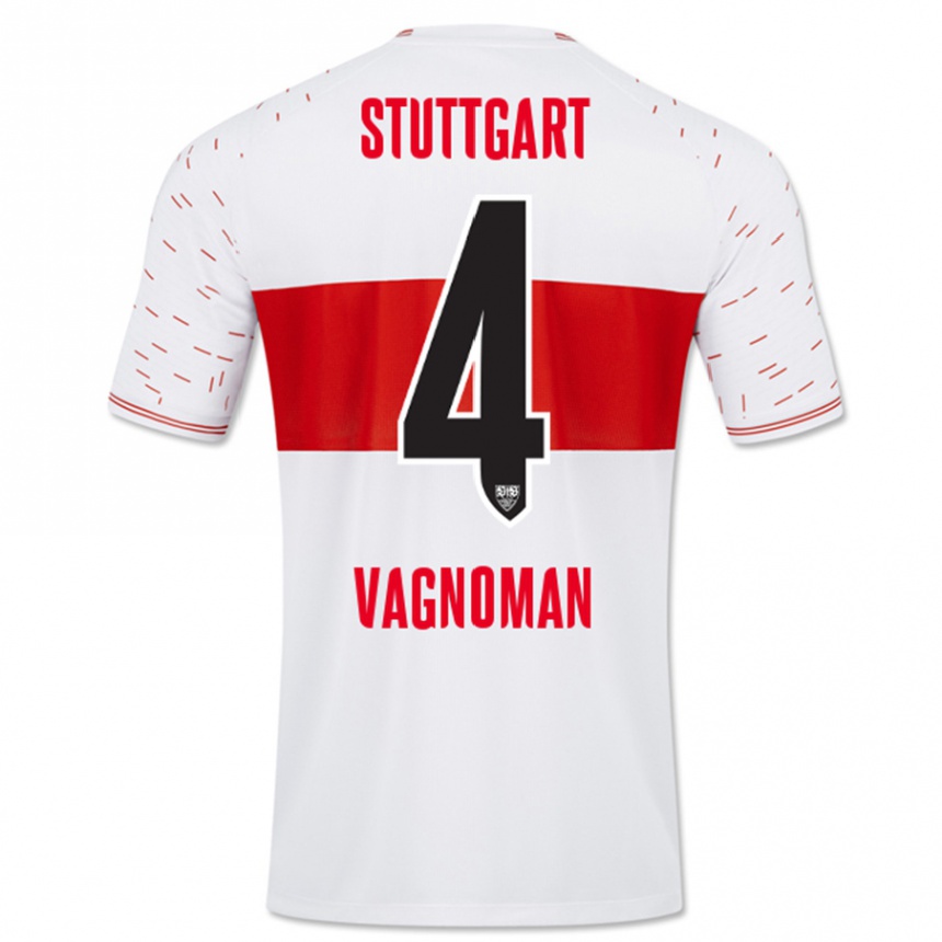 Hombre Fútbol Camiseta Josha Vagnoman #4 Blanco 1ª Equipación 2023/24