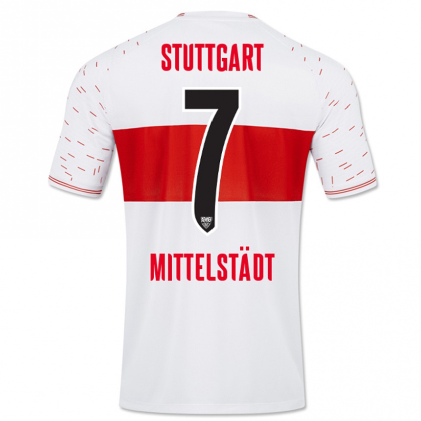 Hombre Fútbol Camiseta Maximilian Mittelstädt #7 Blanco 1ª Equipación 2023/24