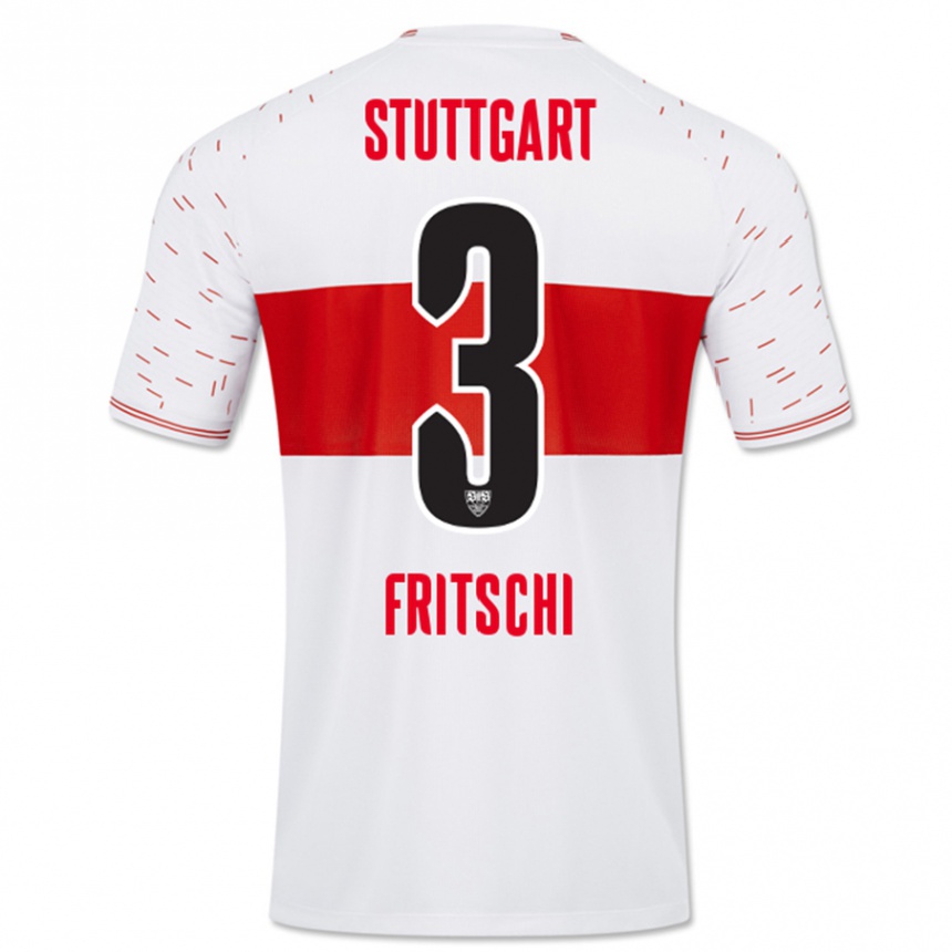 Hombre Fútbol Camiseta Paulo Fritschi #3 Blanco 1ª Equipación 2023/24