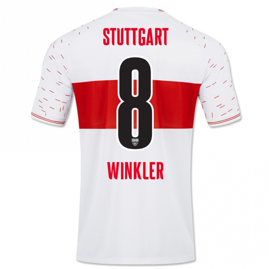 Hombre Fútbol Camiseta Nathan Winkler #8 Blanco 1ª Equipación 2023/24