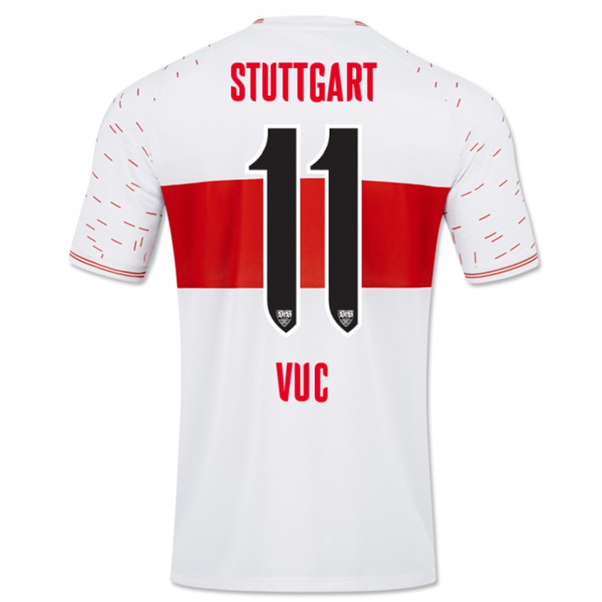 Hombre Fútbol Camiseta Patrick Vuc #11 Blanco 1ª Equipación 2023/24