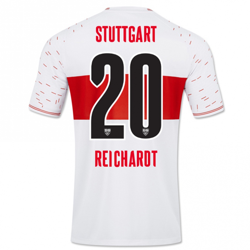 Hombre Fútbol Camiseta Leon Reichardt #20 Blanco 1ª Equipación 2023/24