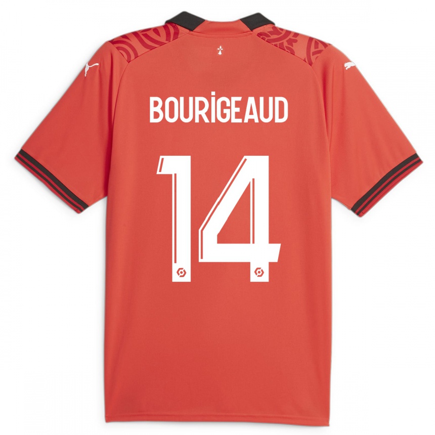 Hombre Fútbol Camiseta Benjamin Bourigeaud #14 Rojo 1ª Equipación 2023/24