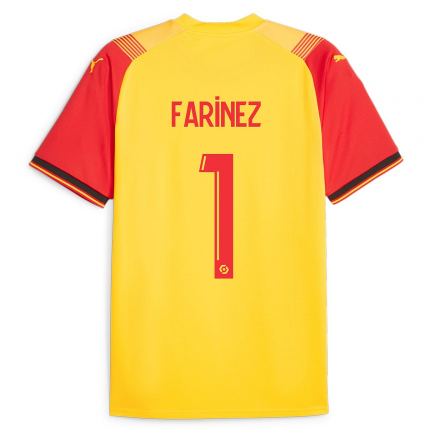 Hombre Fútbol Camiseta Wuilker Fariñez #1 Amarillo 1ª Equipación 2023/24