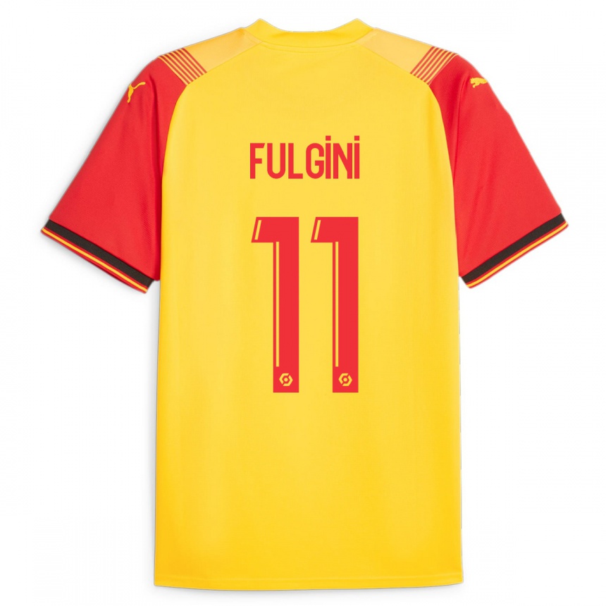 Hombre Fútbol Camiseta Angelo Fulgini #11 Amarillo 1ª Equipación 2023/24