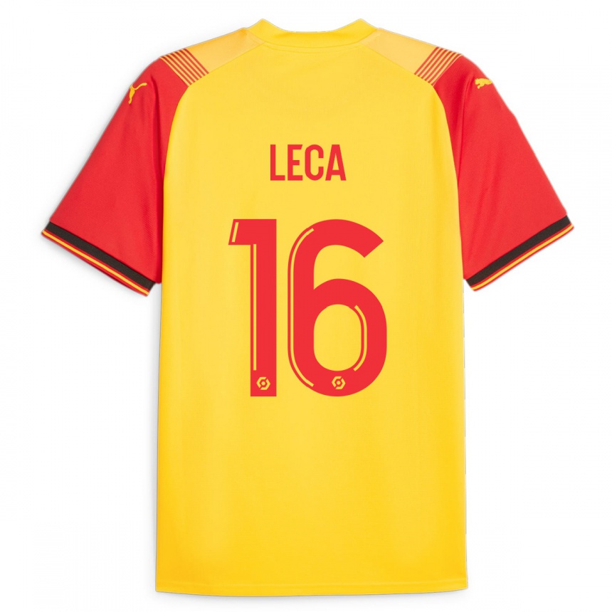 Hombre Fútbol Camiseta Jean-Louis Leca #16 Amarillo 1ª Equipación 2023/24