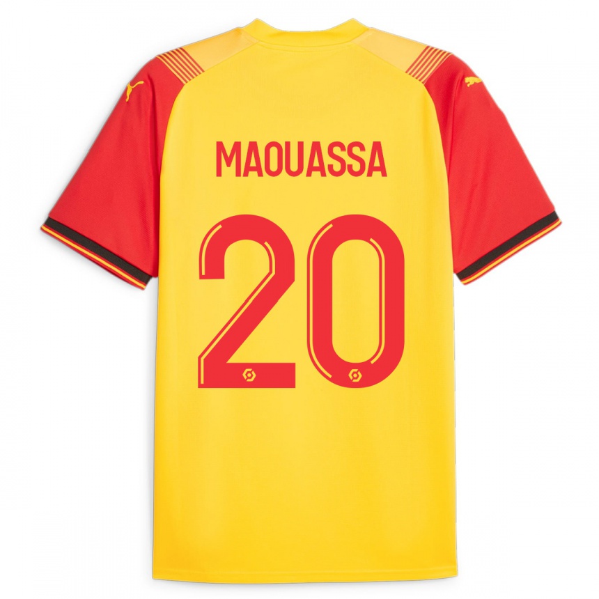 Hombre Fútbol Camiseta Faitout Maouassa #20 Amarillo 1ª Equipación 2023/24