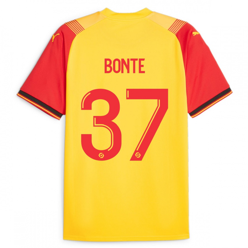 Hombre Fútbol Camiseta Nolan Bonte #37 Amarillo 1ª Equipación 2023/24