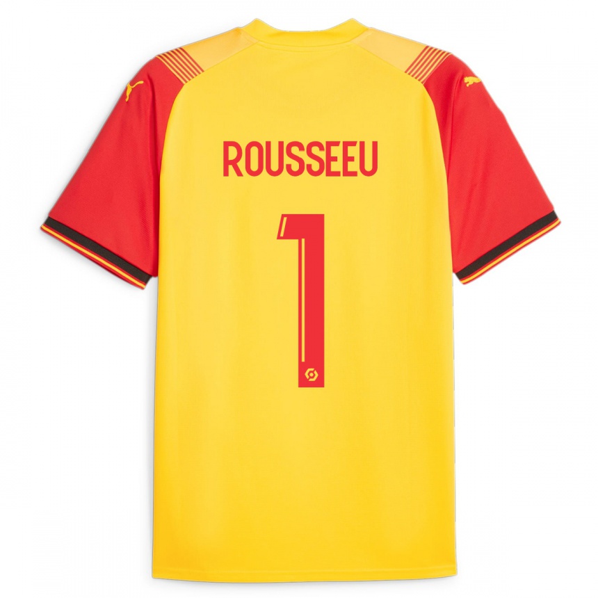 Hombre Fútbol Camiseta Justine Rousseeu #1 Amarillo 1ª Equipación 2023/24