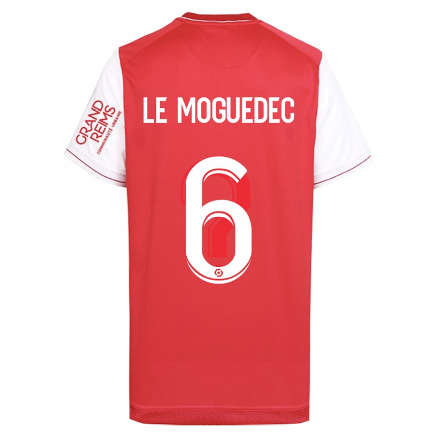 Hombre Fútbol Camiseta Anaële Le Moguédec #6 Rojo 1ª Equipación 2023/24