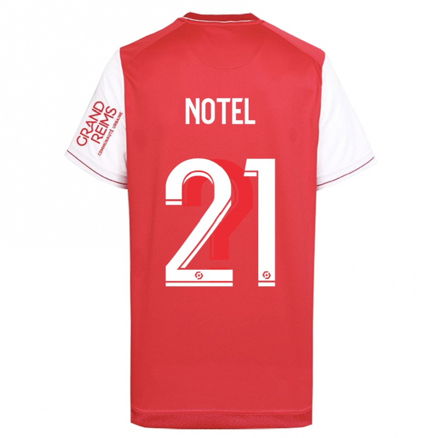 Hombre Fútbol Camiseta Lea Notel #21 Rojo 1ª Equipación 2023/24