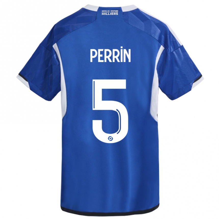 Hombre Fútbol Camiseta Lucas Perrin #5 Azul 1ª Equipación 2023/24