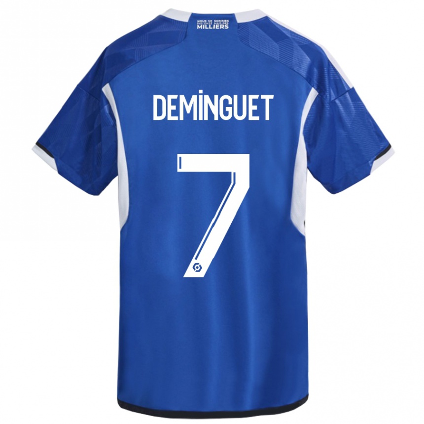 Hombre Fútbol Camiseta Jessy Deminguet #7 Azul 1ª Equipación 2023/24