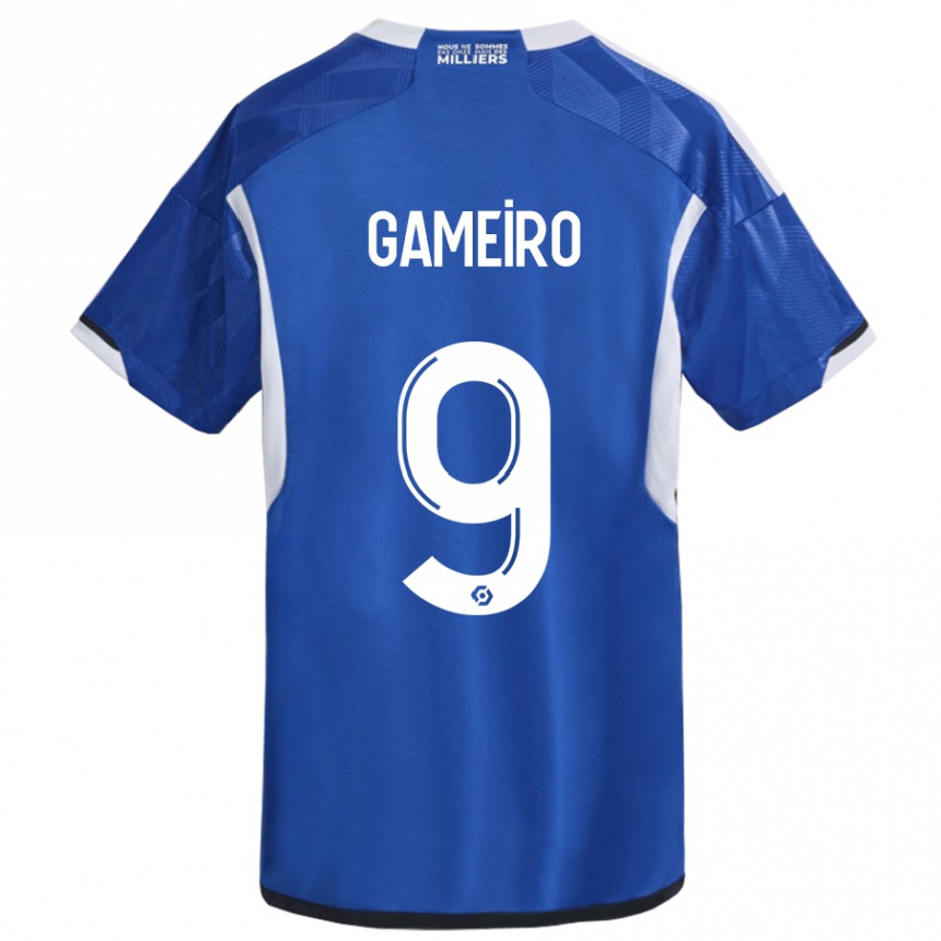 Hombre Fútbol Camiseta Kévin Gameiro #9 Azul 1ª Equipación 2023/24