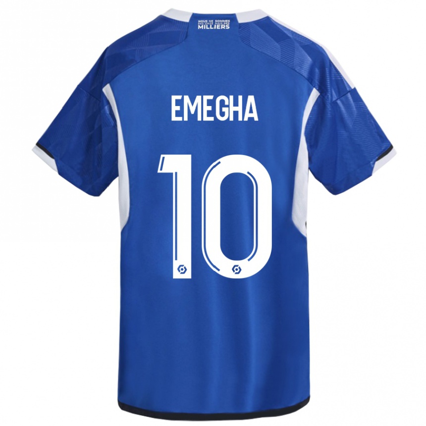 Hombre Fútbol Camiseta Emanuel Emegha #10 Azul 1ª Equipación 2023/24