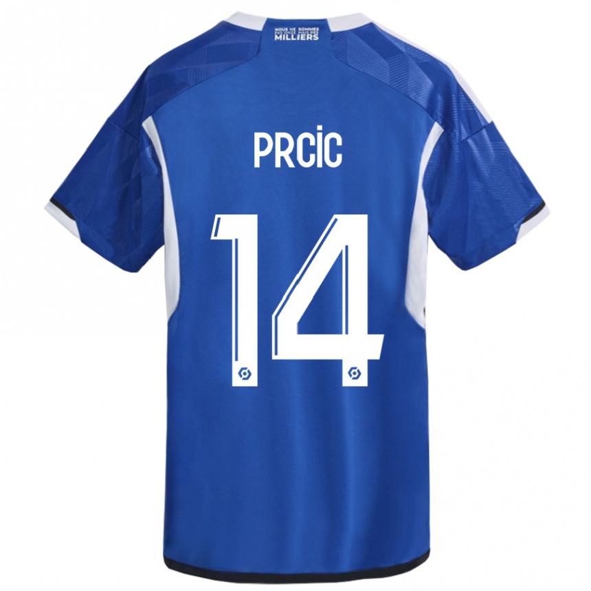 Hombre Fútbol Camiseta Sanjin Prcic #14 Azul 1ª Equipación 2023/24