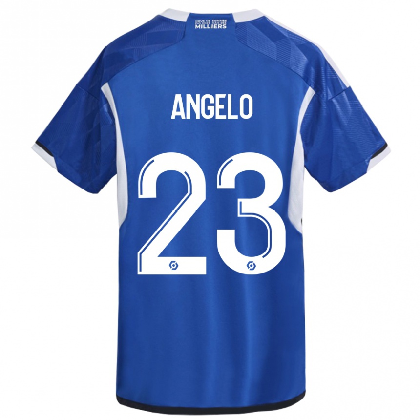 Hombre Fútbol Camiseta Ângelo #23 Azul 1ª Equipación 2023/24