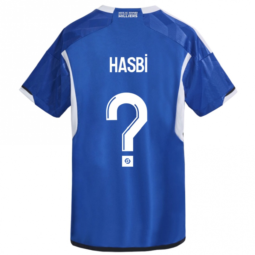 Hombre Fútbol Camiseta Walid Hasbi #0 Azul 1ª Equipación 2023/24
