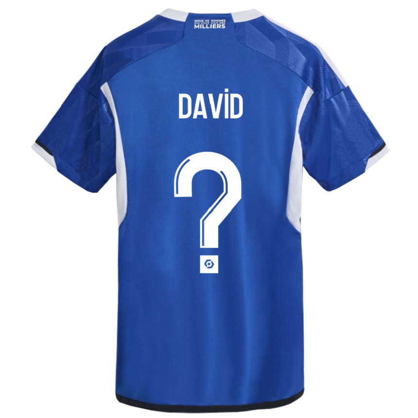 Hombre Fútbol Camiseta David #0 Azul 1ª Equipación 2023/24