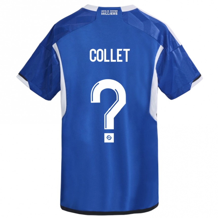Hombre Fútbol Camiseta Arthur Tirard Collet #0 Azul 1ª Equipación 2023/24
