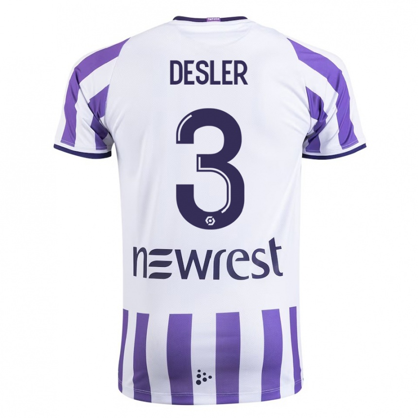 Hombre Fútbol Camiseta Mikkel Desler #3 Blanco 1ª Equipación 2023/24