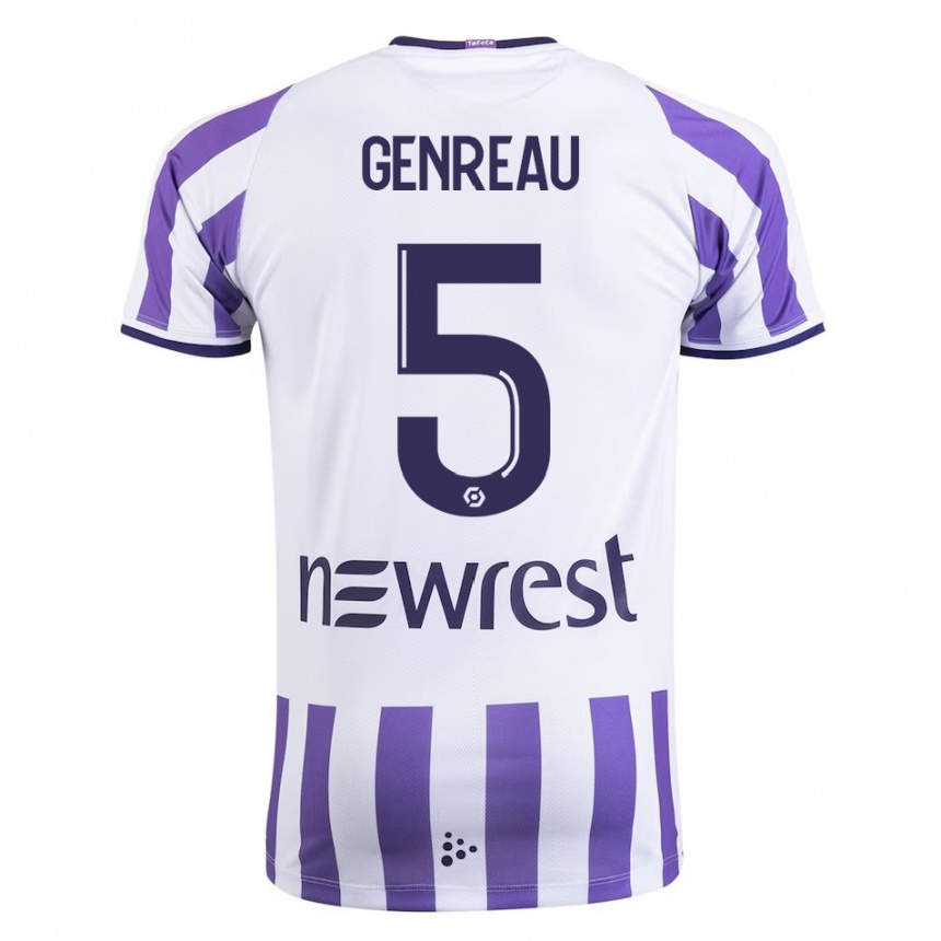 Hombre Fútbol Camiseta Denis Genreau #5 Blanco 1ª Equipación 2023/24