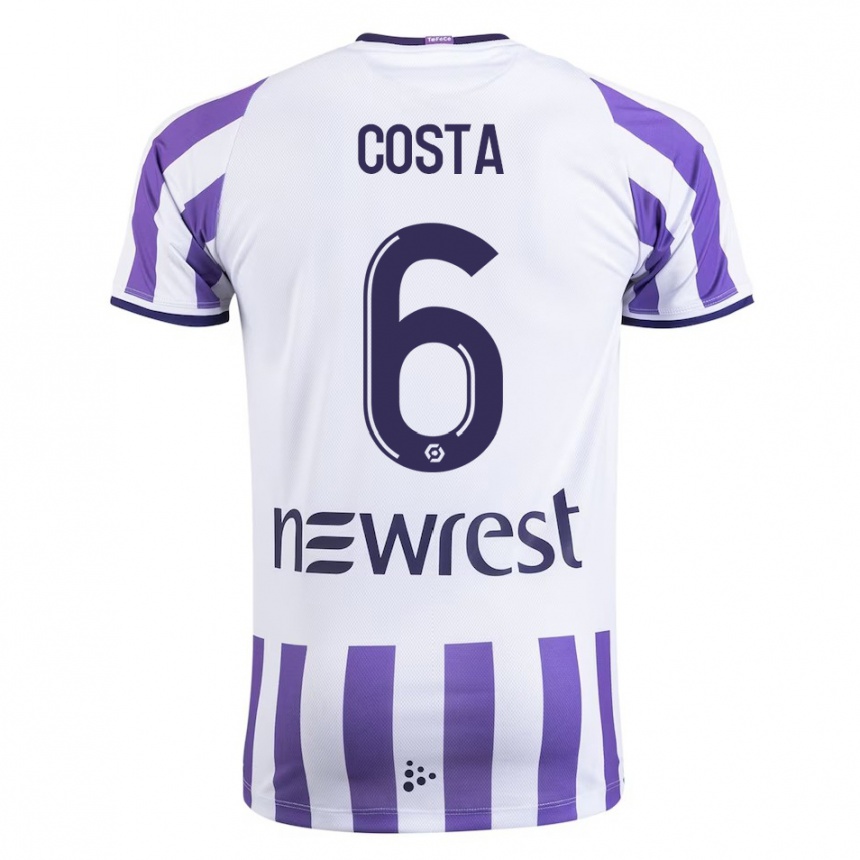 Hombre Fútbol Camiseta Logan Costa #6 Blanco 1ª Equipación 2023/24