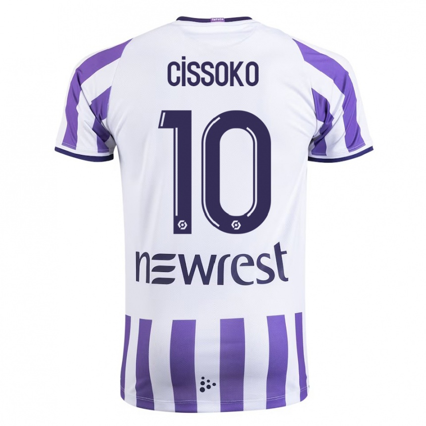 Hombre Fútbol Camiseta Ibrahim Cissoko #10 Blanco 1ª Equipación 2023/24