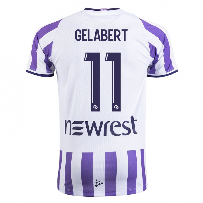 Hombre Fútbol Camiseta César Gelabert #11 Blanco 1ª Equipación 2023/24