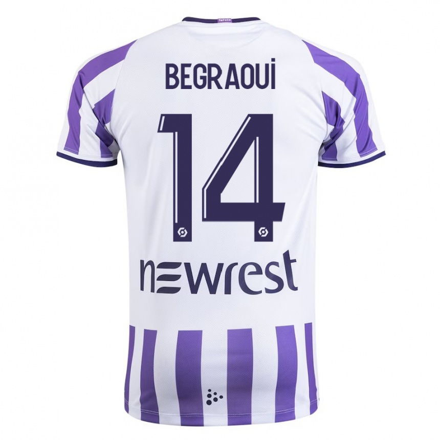 Hombre Fútbol Camiseta Yanis Begraoui #14 Blanco 1ª Equipación 2023/24