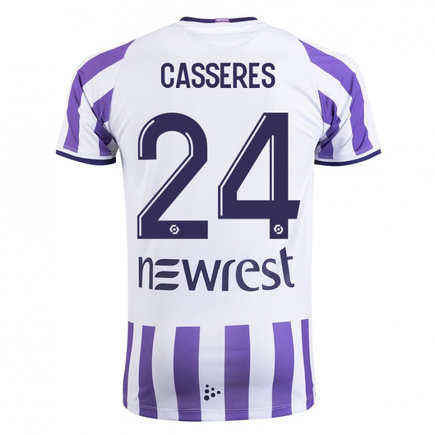 Hombre Fútbol Camiseta Cristian Cásseres Jr. #24 Blanco 1ª Equipación 2023/24