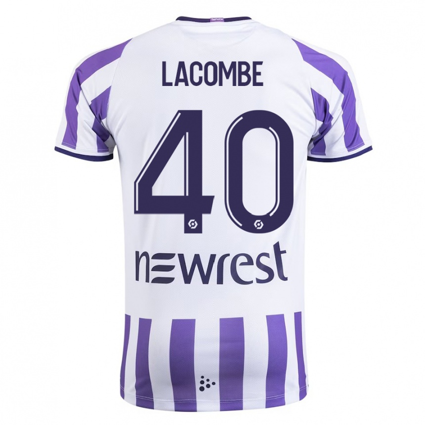 Hombre Fútbol Camiseta Justin Lacombe #40 Blanco 1ª Equipación 2023/24