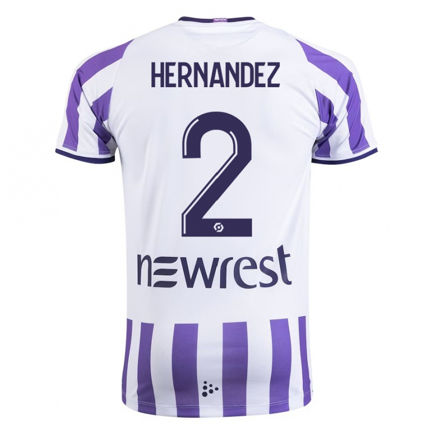 Hombre Fútbol Camiseta Lucie Hernandez #2 Blanco 1ª Equipación 2023/24