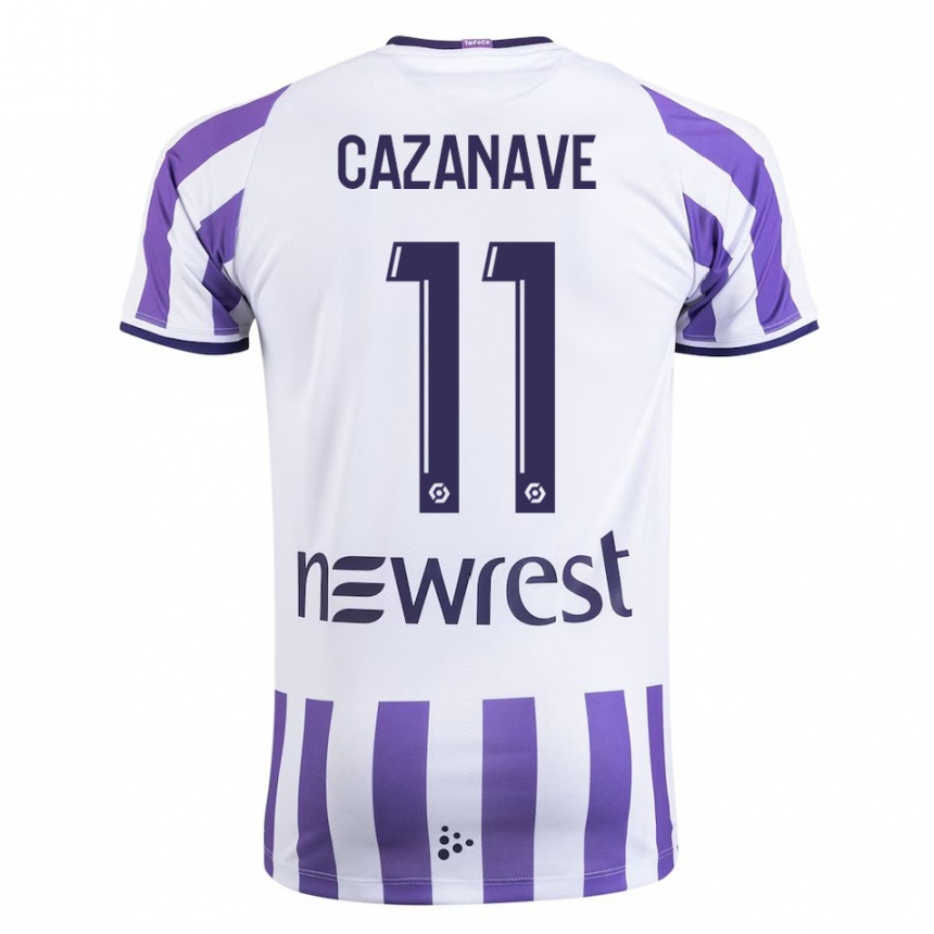 Hombre Fútbol Camiseta Julie Cazanave #11 Blanco 1ª Equipación 2023/24