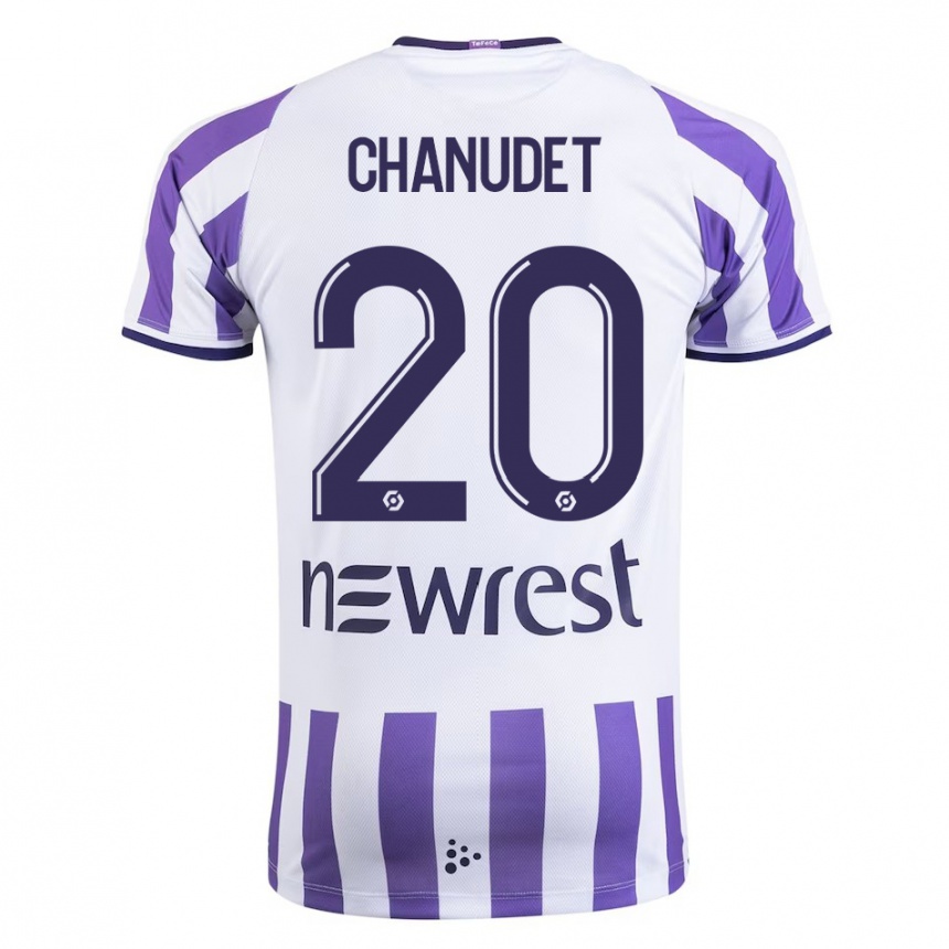 Hombre Fútbol Camiseta Coralie Chanudet #20 Blanco 1ª Equipación 2023/24